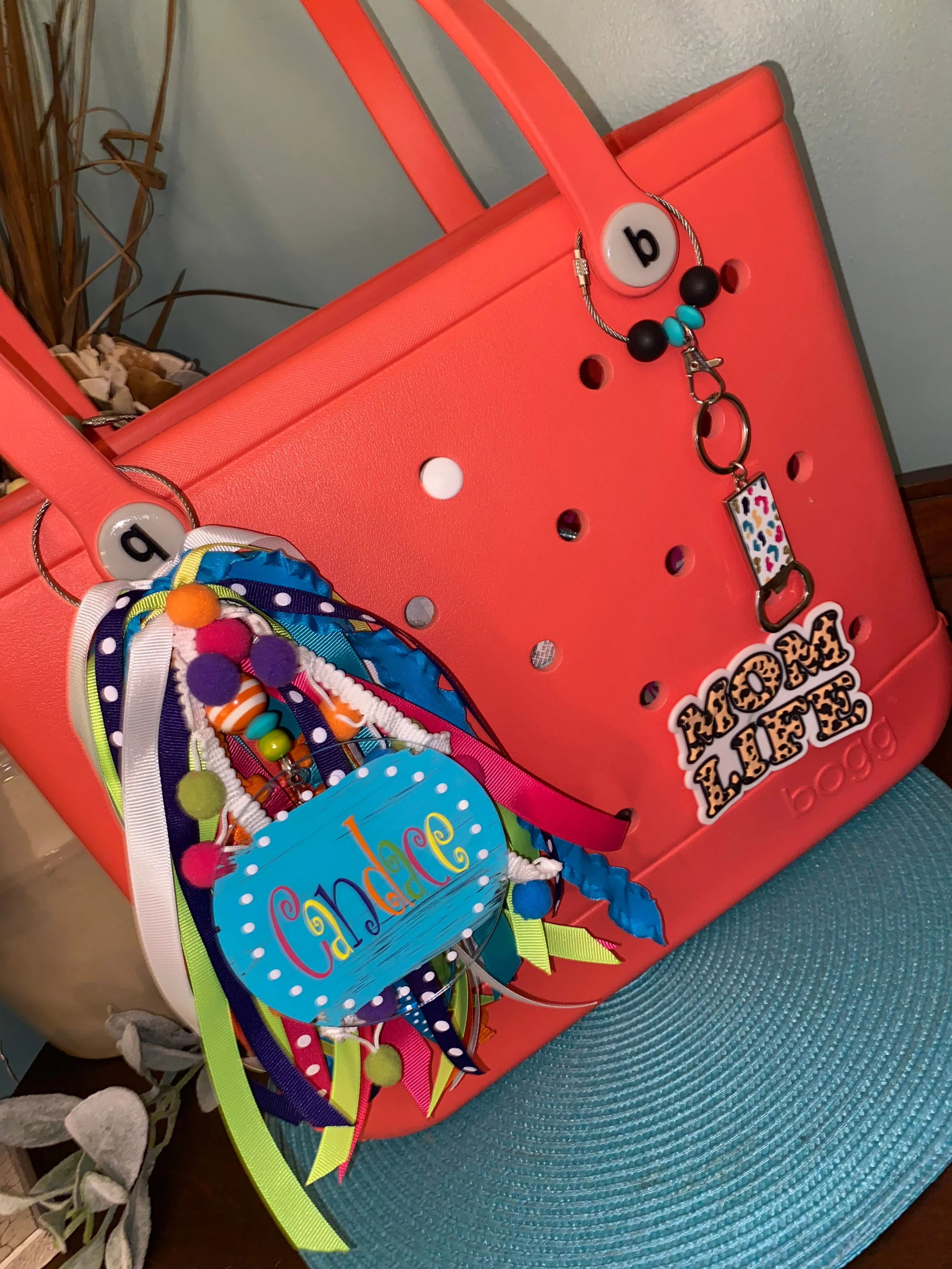 Custom Bogg bag ribbon tassel