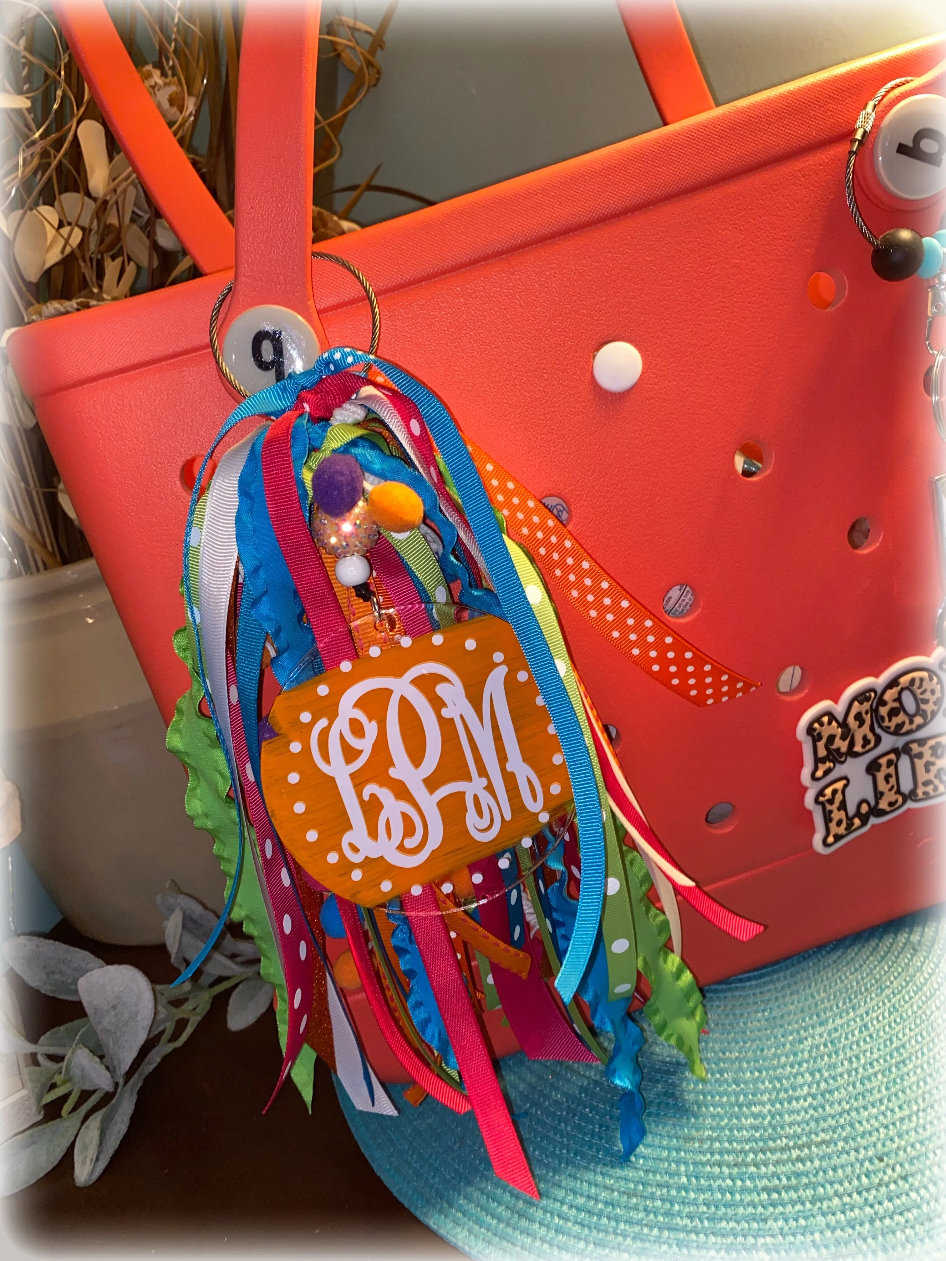 Custom Bogg bag ribbon tassel