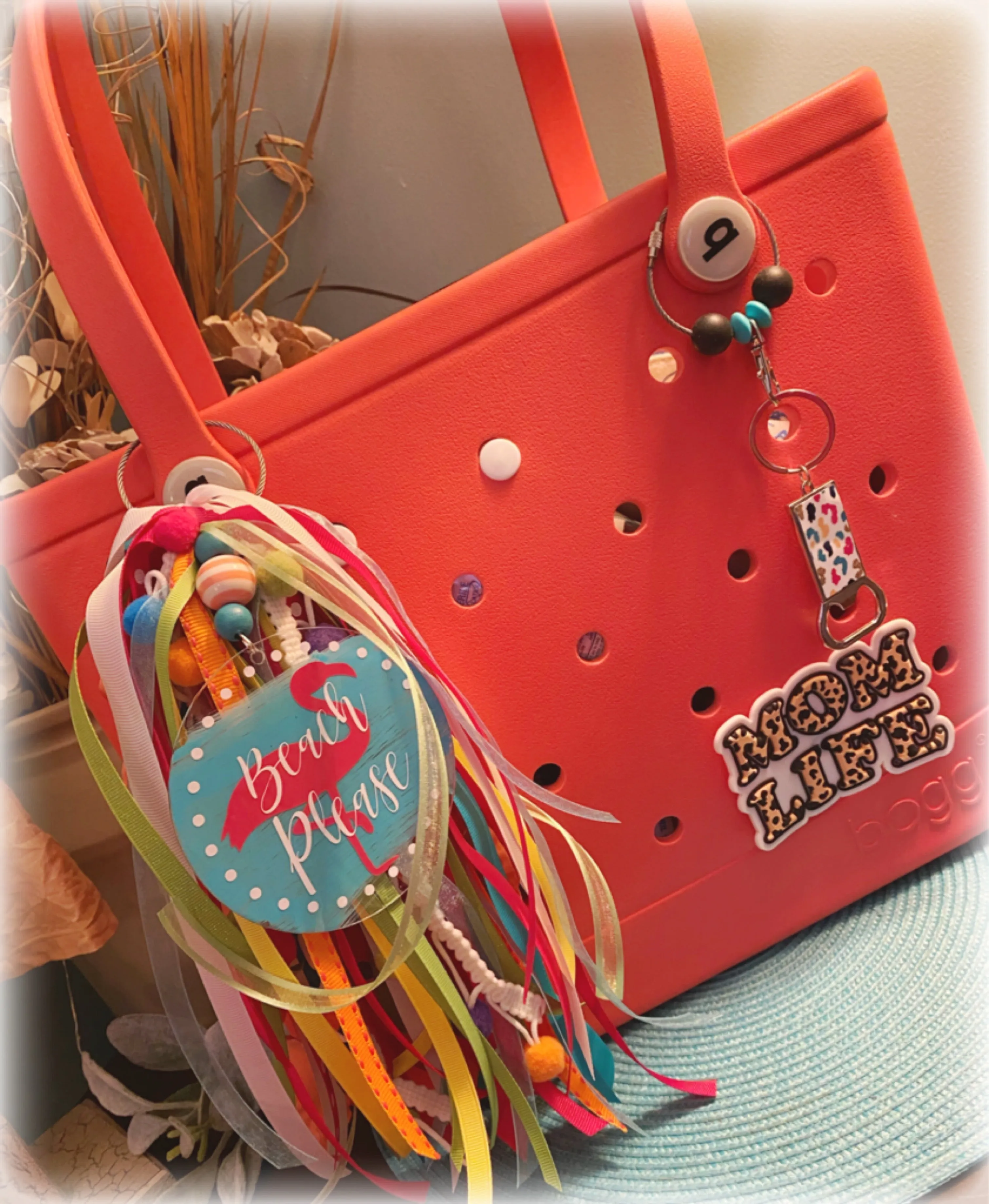 Custom Bogg bag ribbon tassel