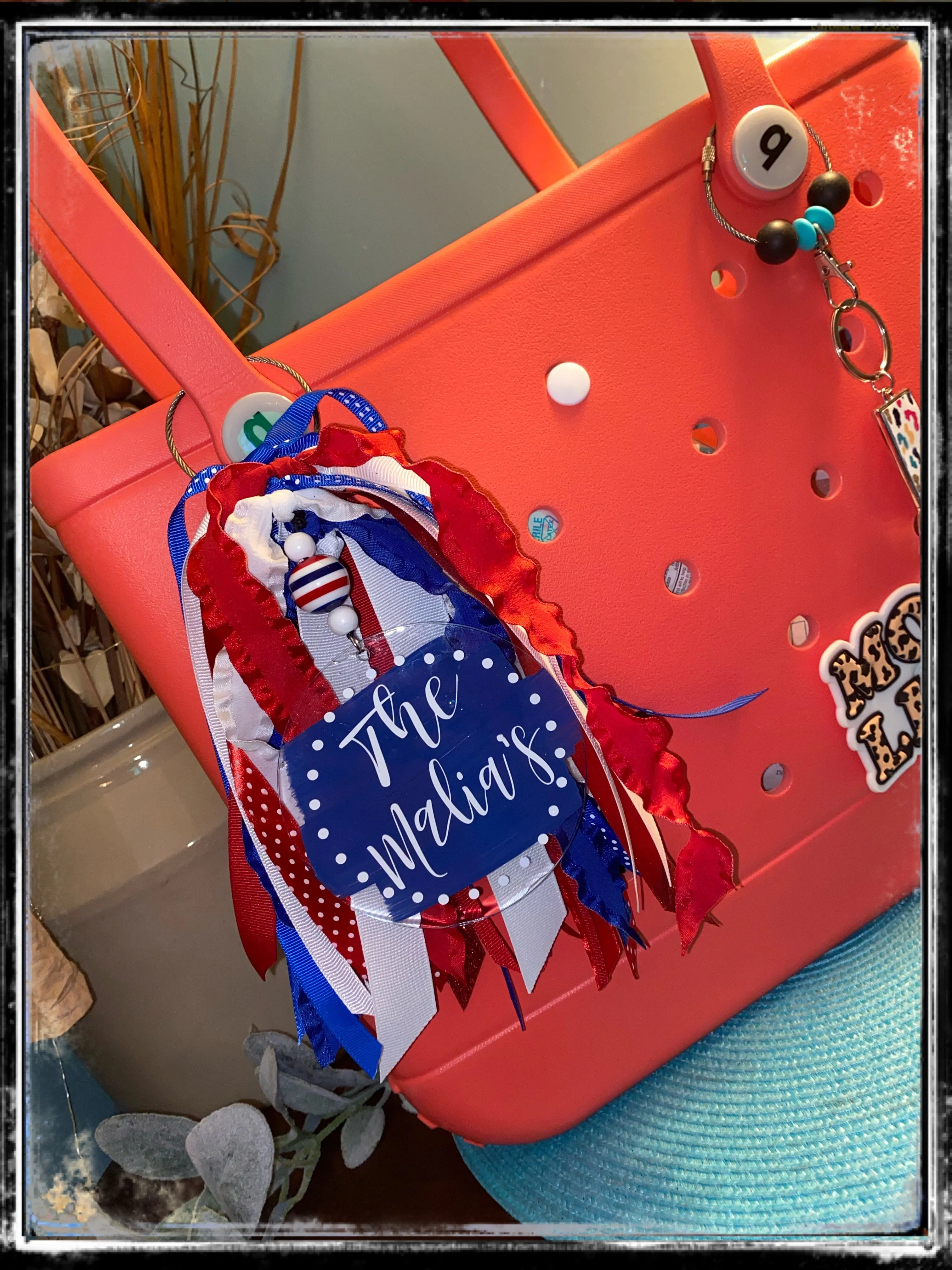 Custom Bogg bag ribbon tassel