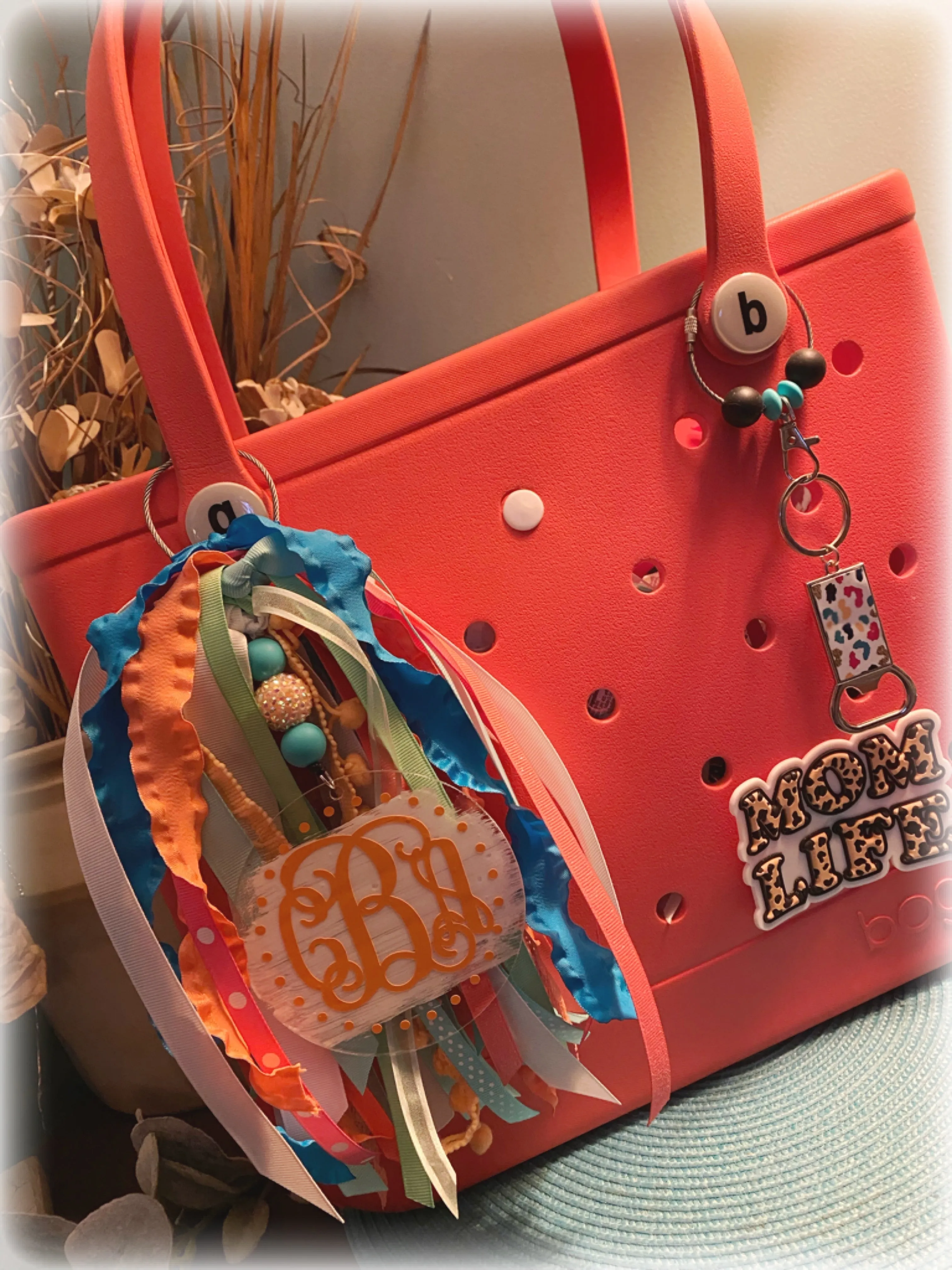 Custom Bogg bag ribbon tassel
