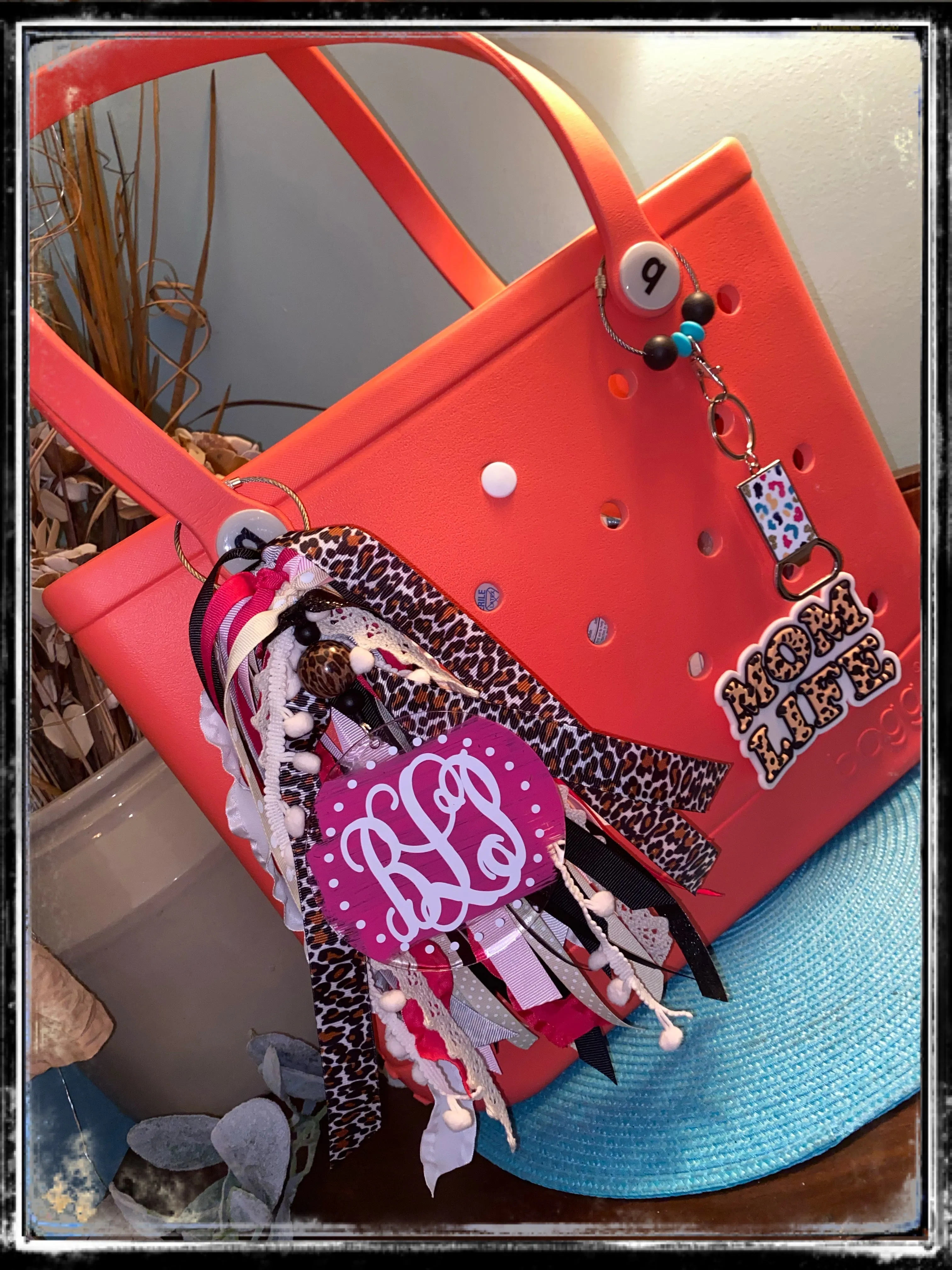 Custom Bogg bag ribbon tassel