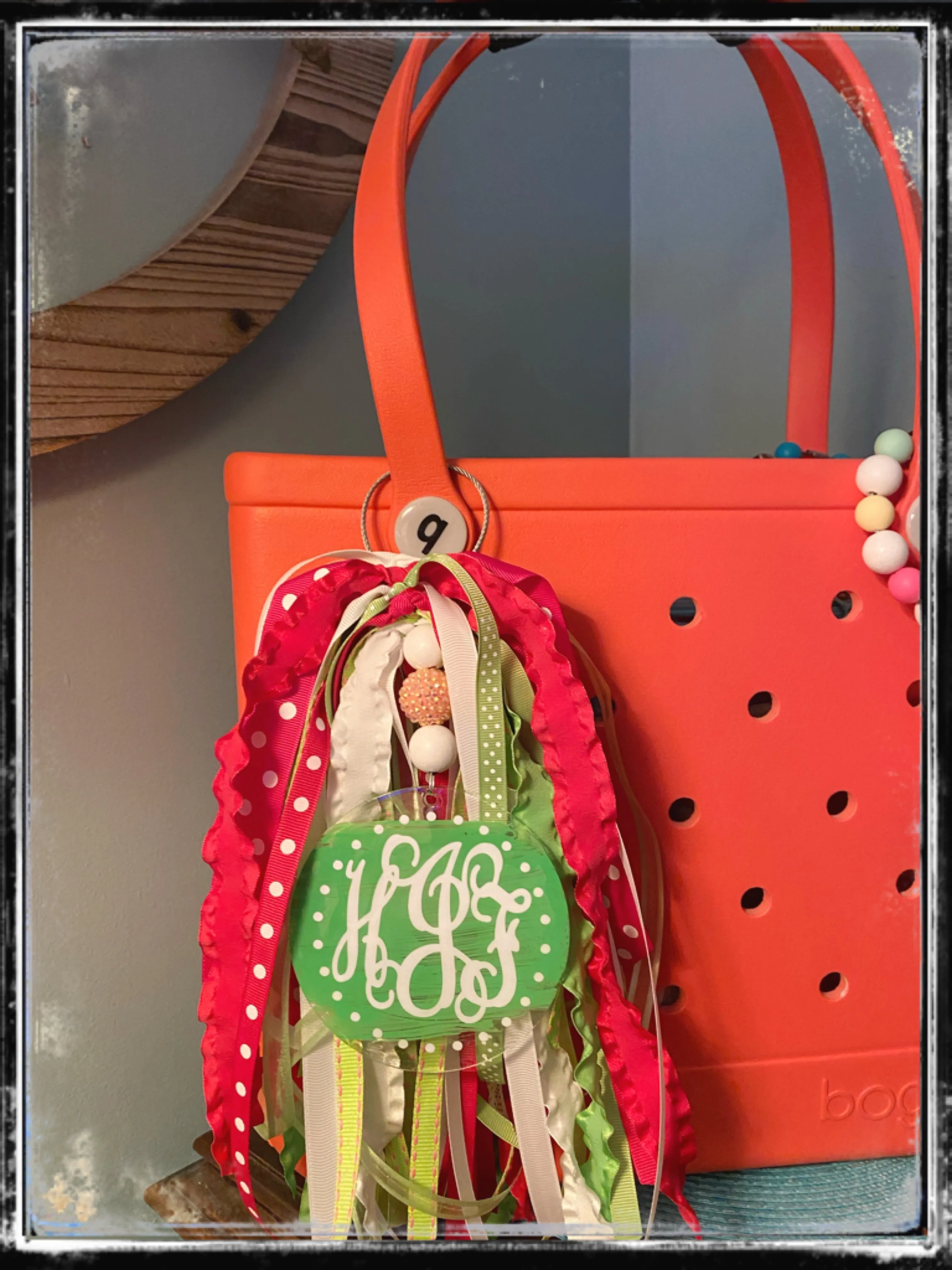 Custom Bogg bag ribbon tassel