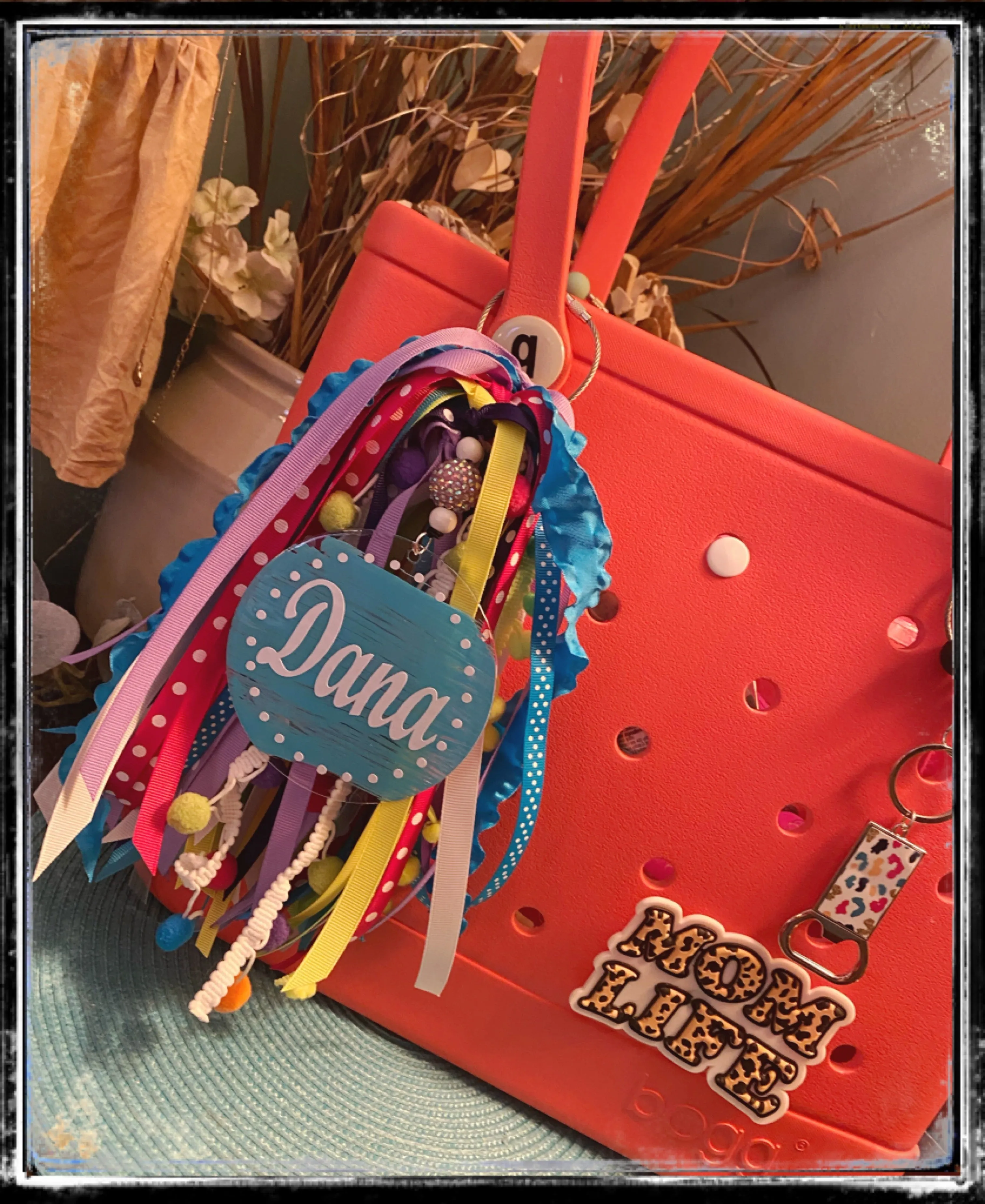Custom Bogg bag ribbon tassel