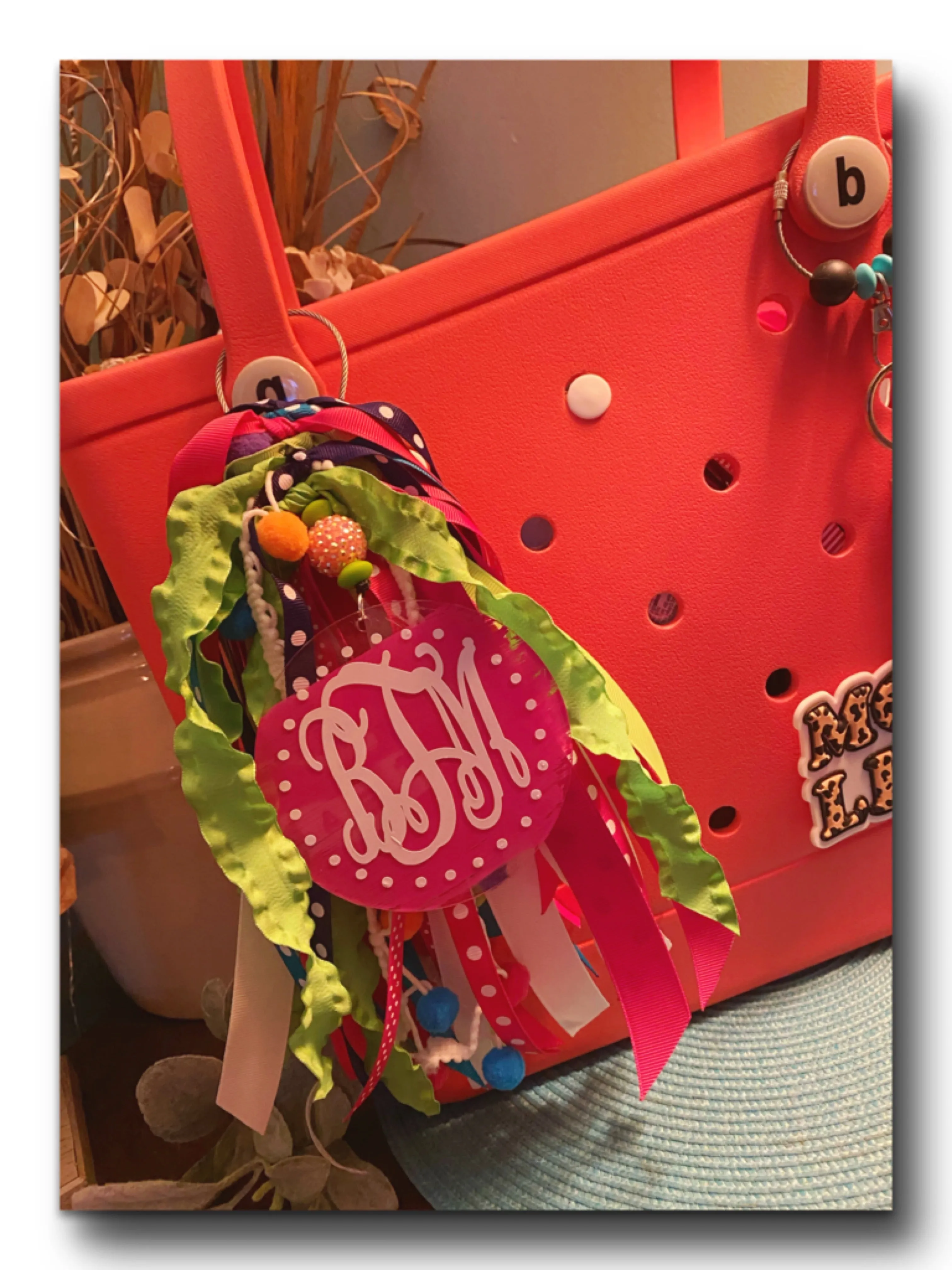 Custom Bogg bag ribbon tassel