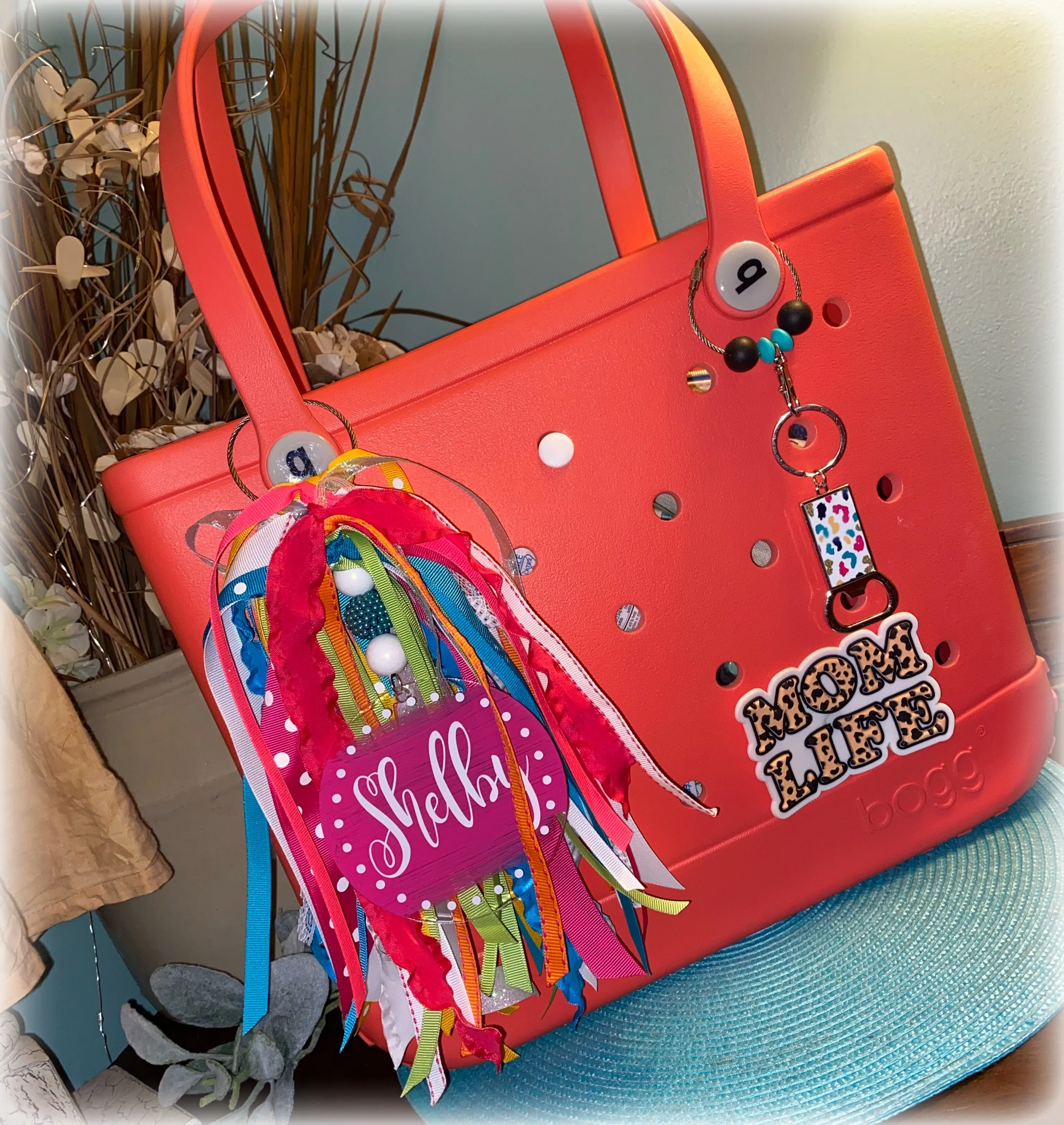 Custom Bogg bag ribbon tassel