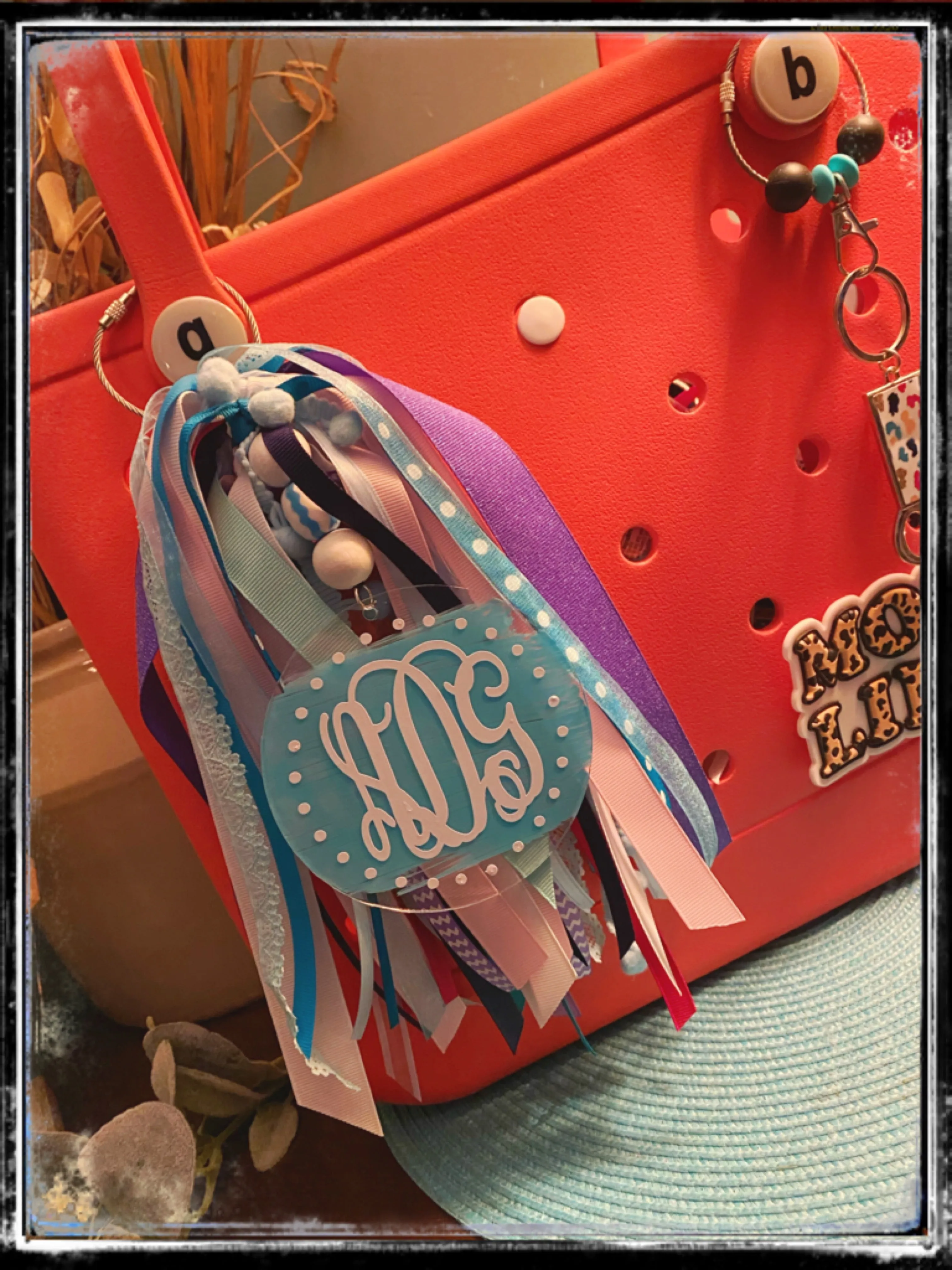 Custom Bogg bag ribbon tassel