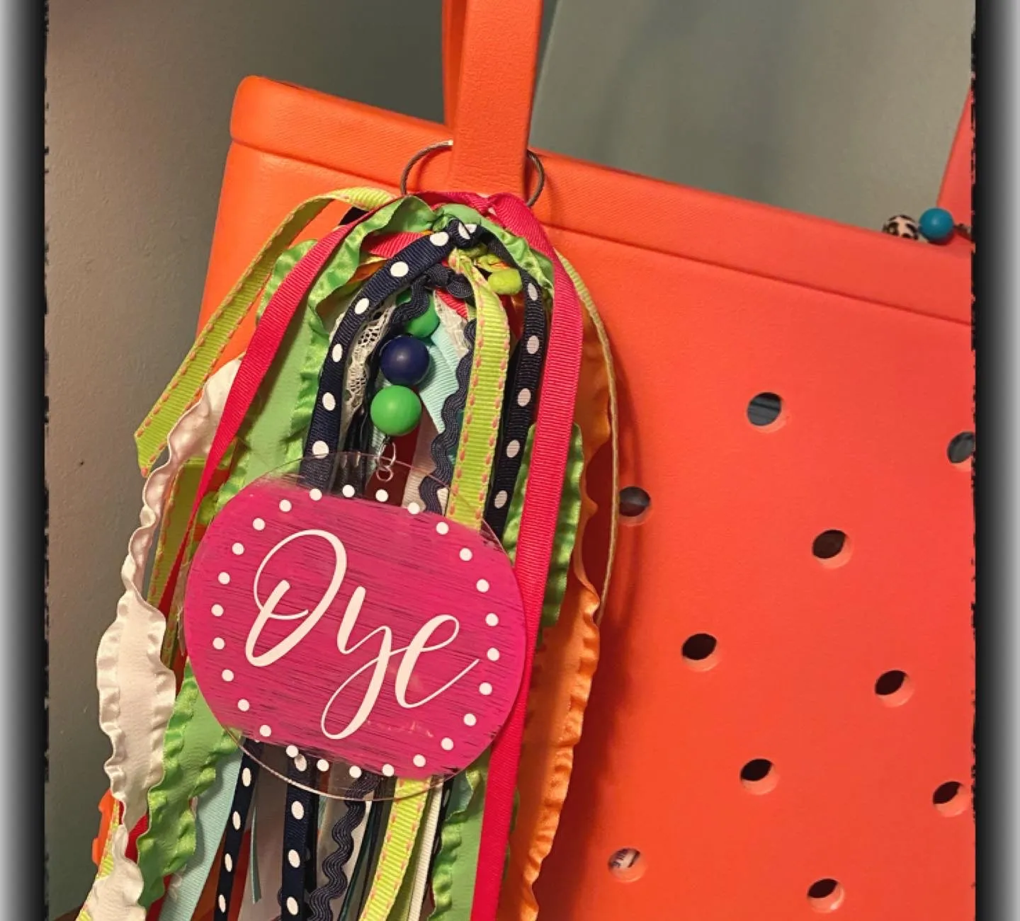 Custom Bogg bag ribbon tassel