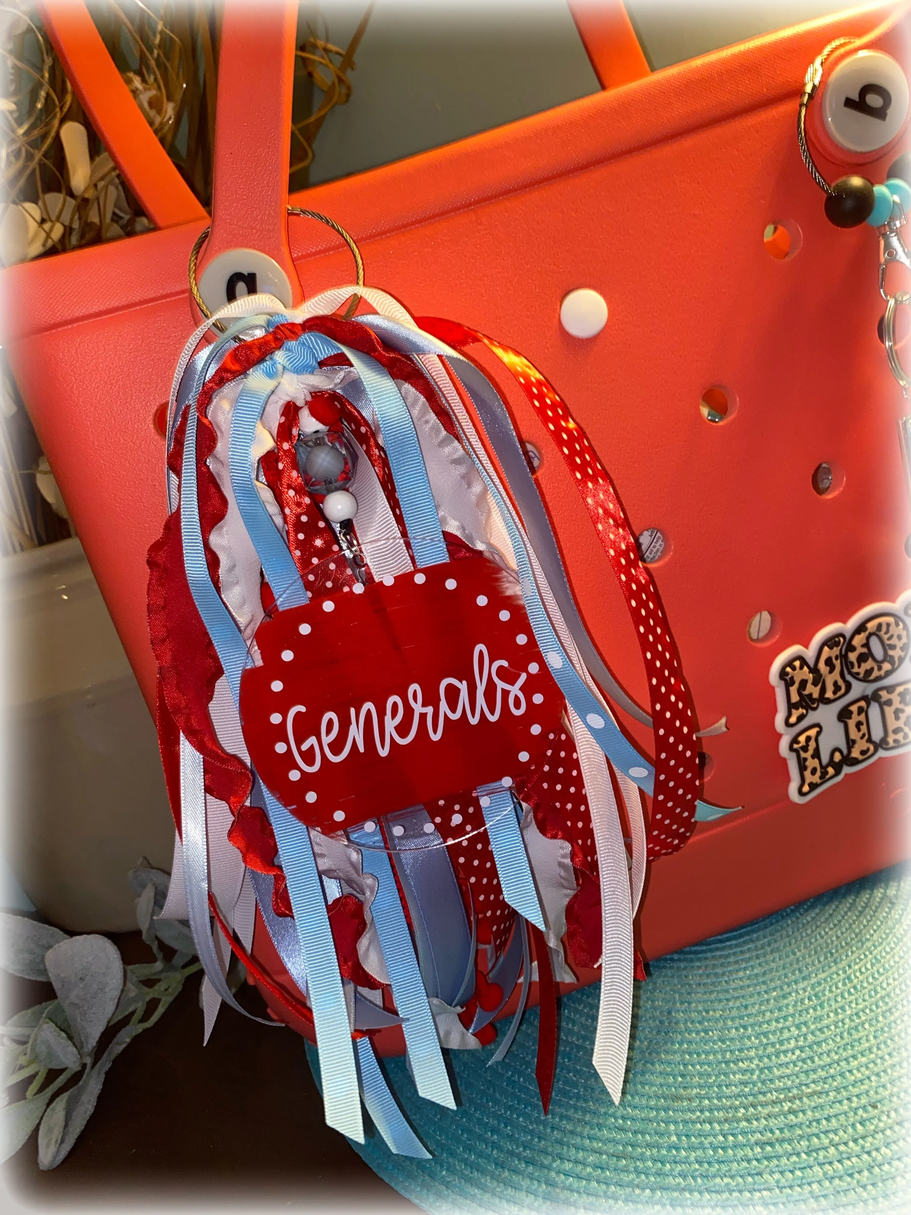Custom Bogg bag ribbon tassel