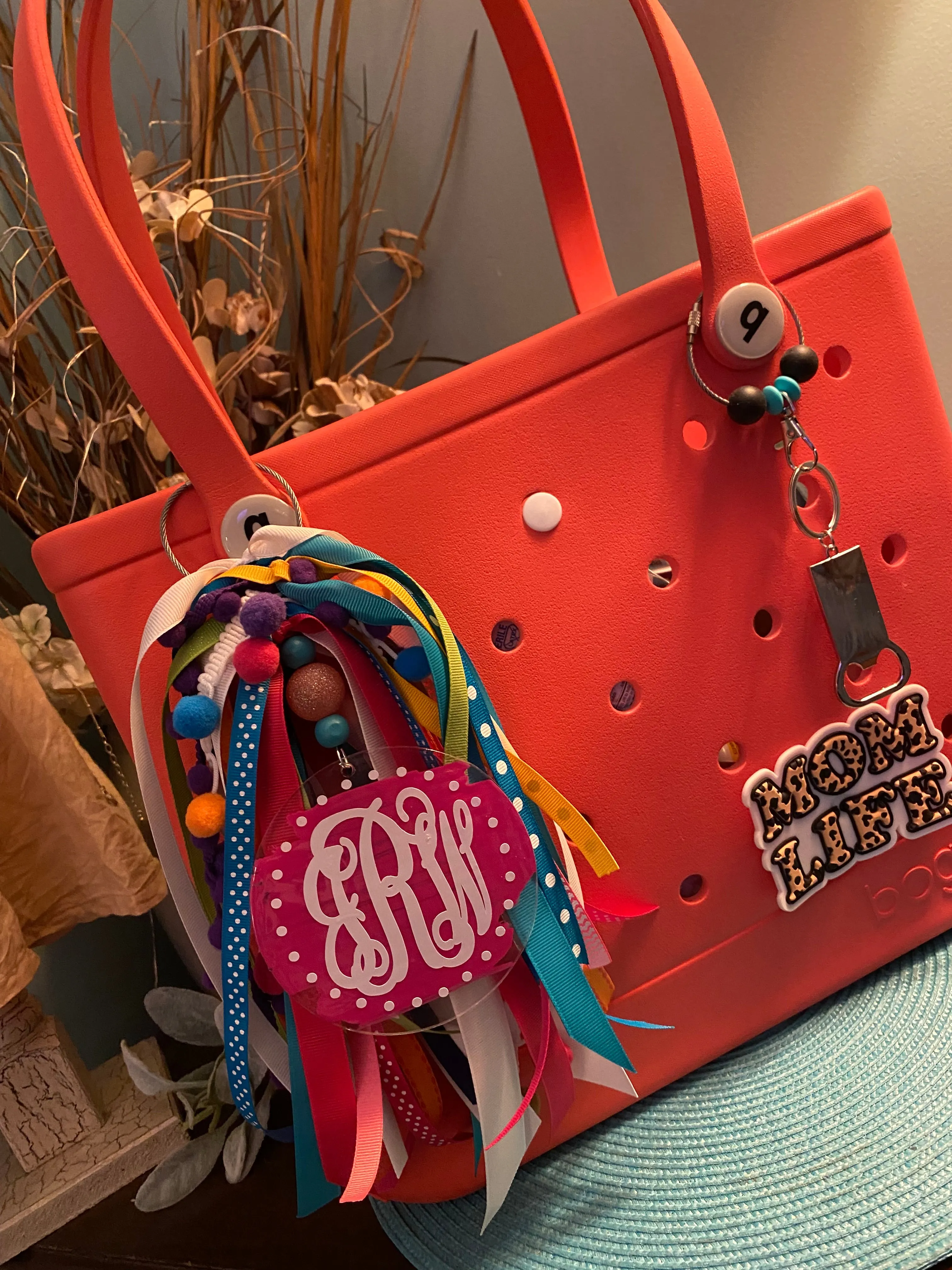 Custom Bogg bag ribbon tassel