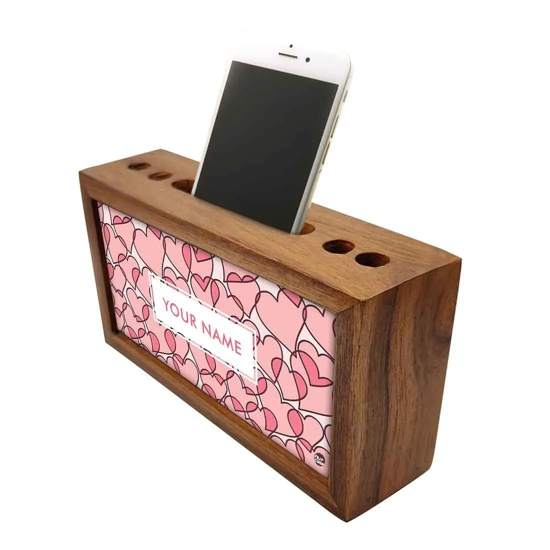 Customized personalised desk organizer - Mix Hearts