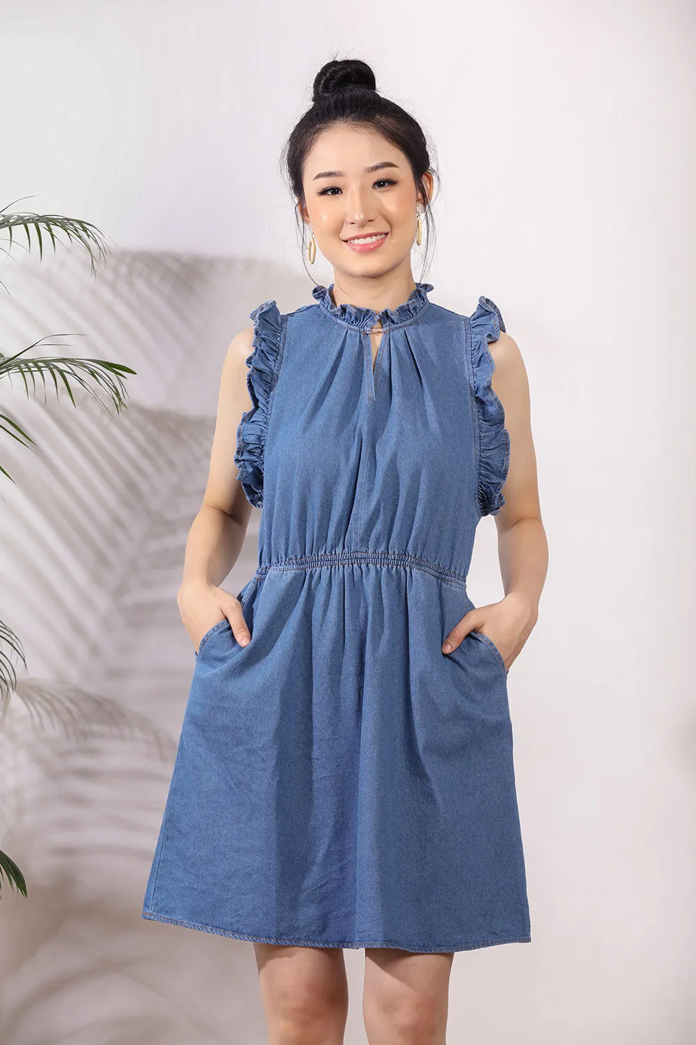 Dasha Denim Dress in Dark Wash
