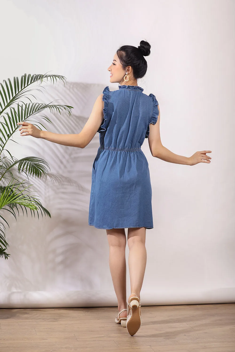 Dasha Denim Dress in Dark Wash