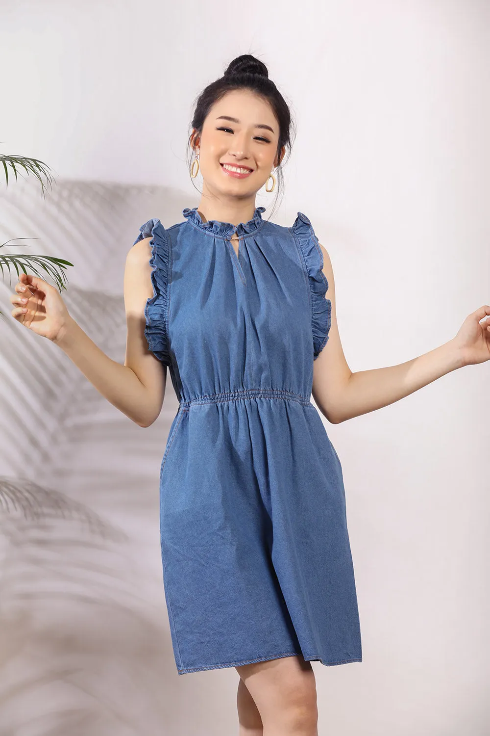 Dasha Denim Dress in Dark Wash