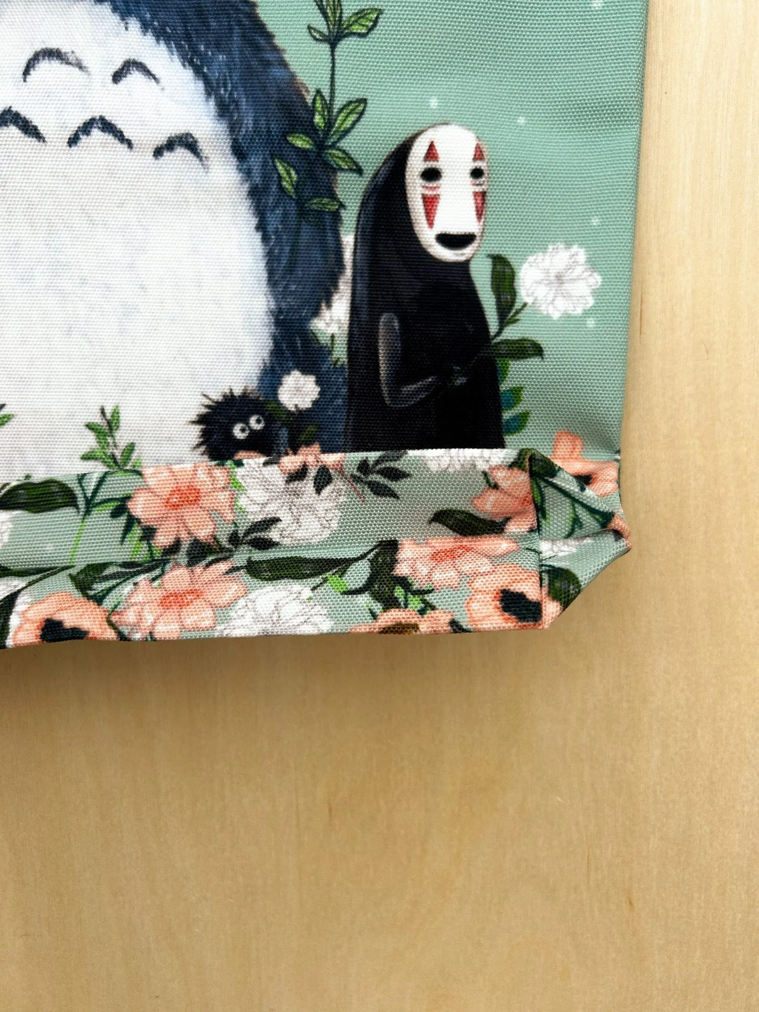 Deluxe Canvas Tote Bag of Ghibli Flowers