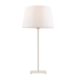Devon White with White Modern Table Lamp