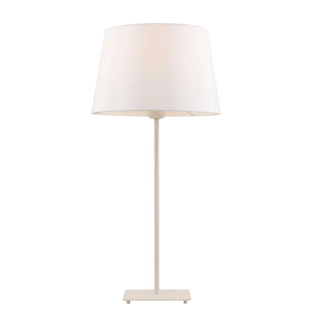 Devon White with White Modern Table Lamp