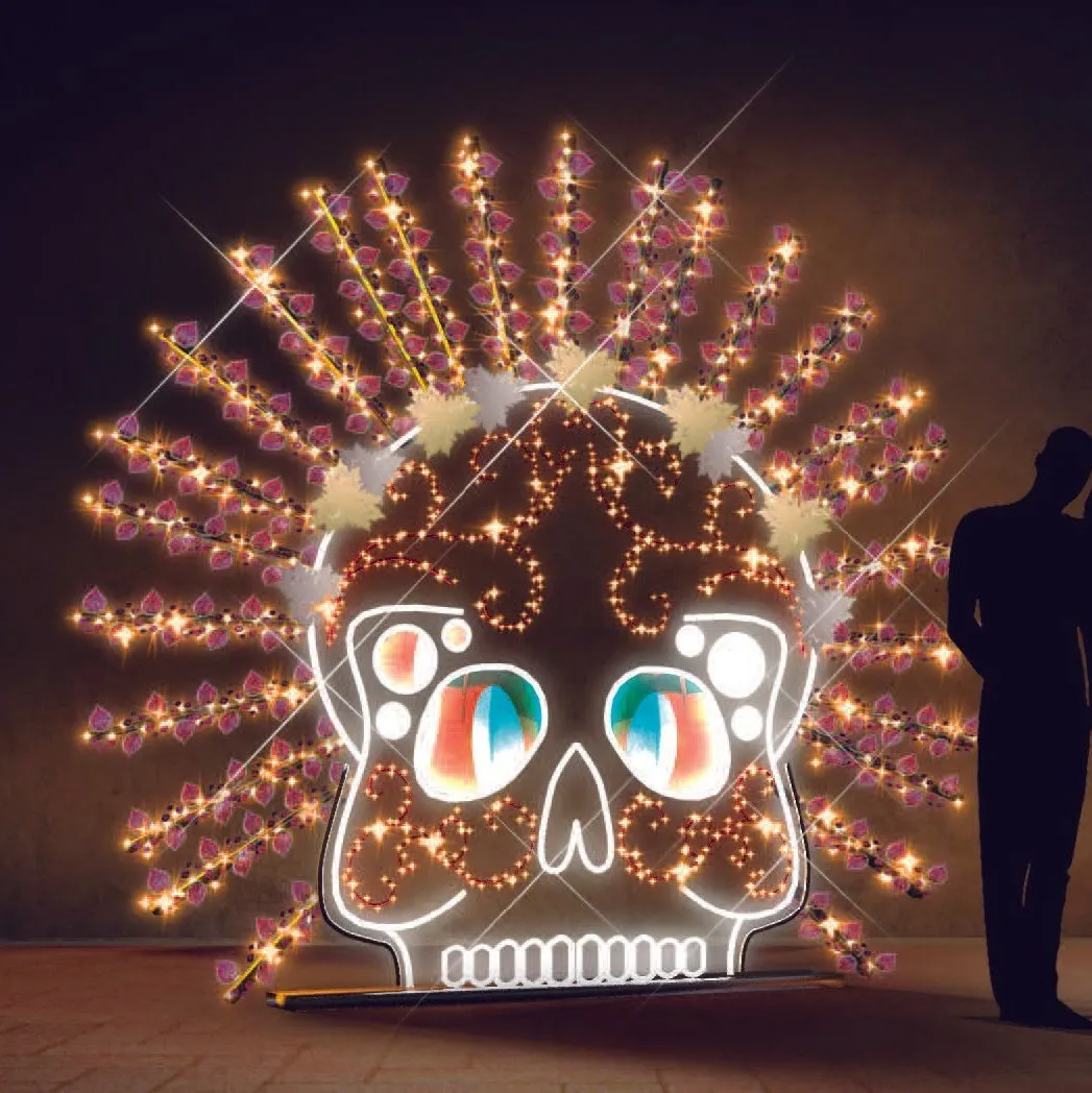 DIA DE LOS MUERTOS HEADDRESS SKULL