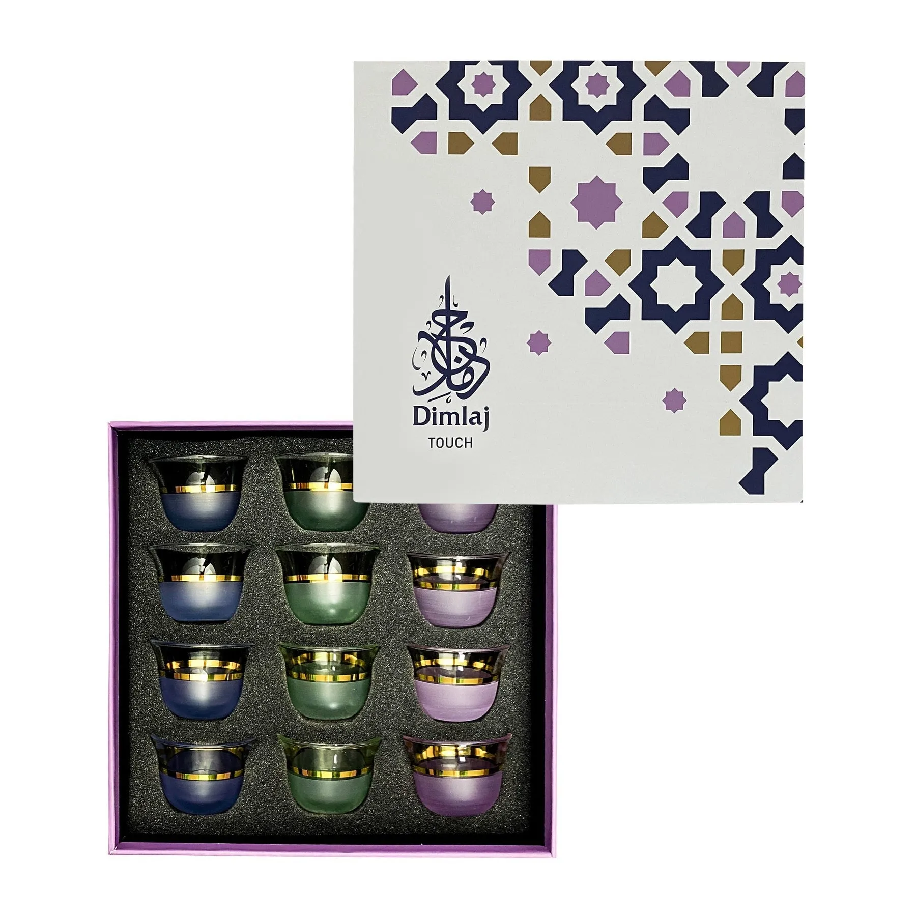 Dimlaj Luminous Set of 12 Pcs Cawa Cups
