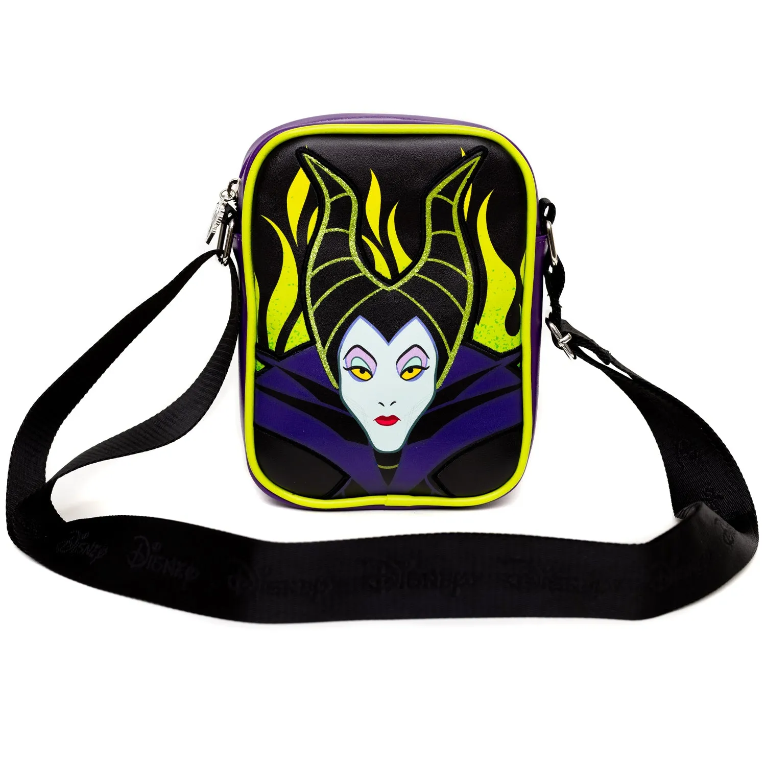Disney Bag and Wallet Combo, Sleeping Beauty Maleficent Pose Close Up, Vegan Leather