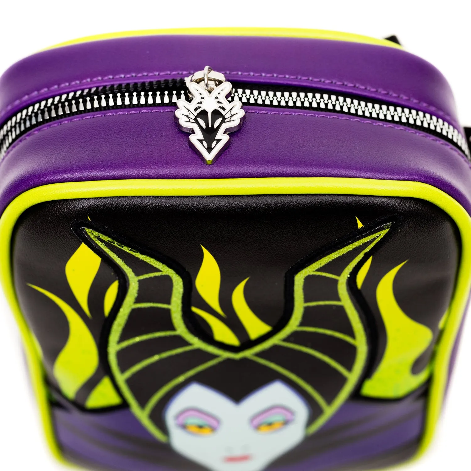 Disney Bag and Wallet Combo, Sleeping Beauty Maleficent Pose Close Up, Vegan Leather