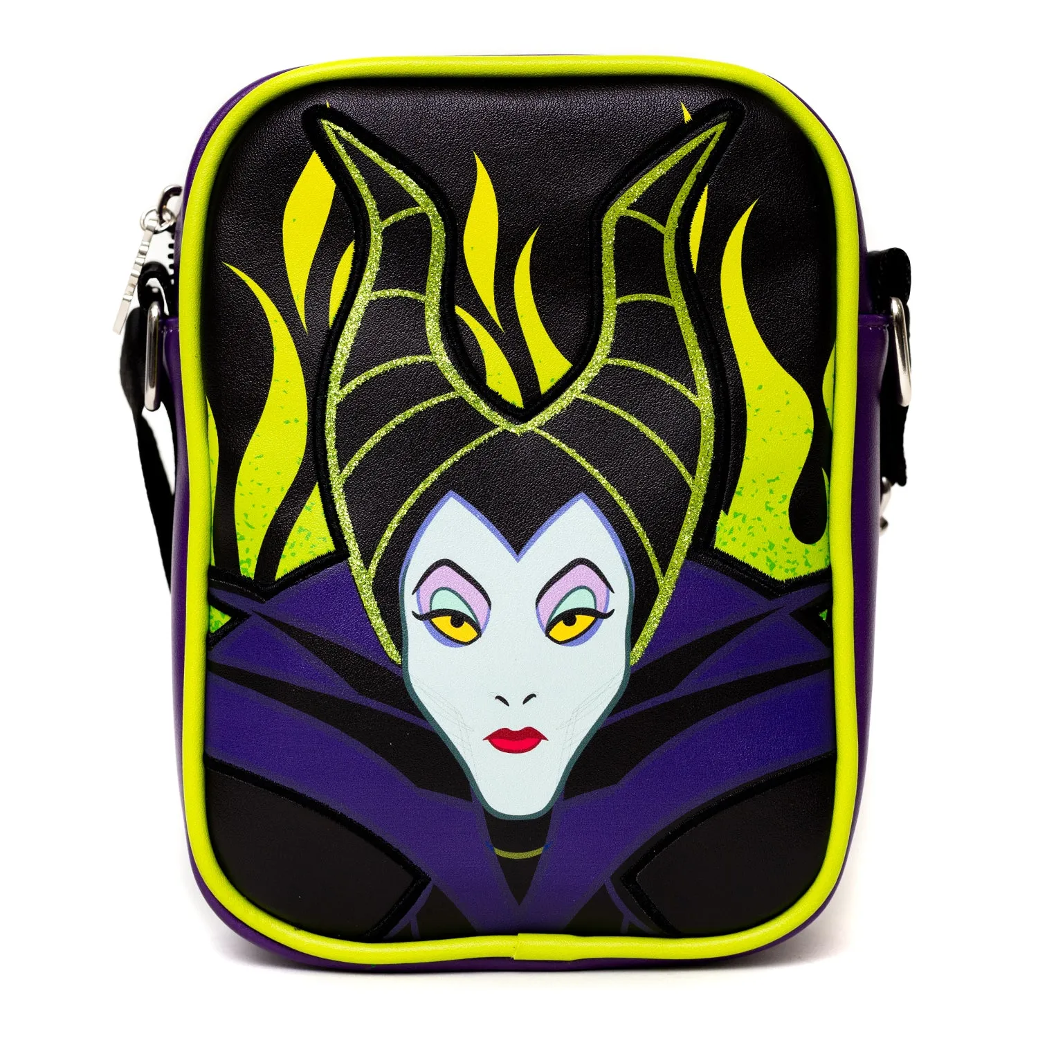 Disney Bag and Wallet Combo, Sleeping Beauty Maleficent Pose Close Up, Vegan Leather