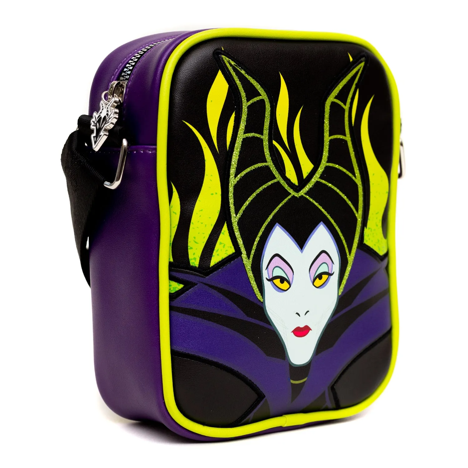 Disney Bag and Wallet Combo, Sleeping Beauty Maleficent Pose Close Up, Vegan Leather