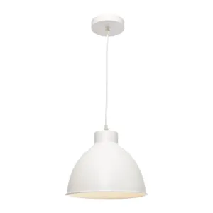 Dome White Industrial Pendant