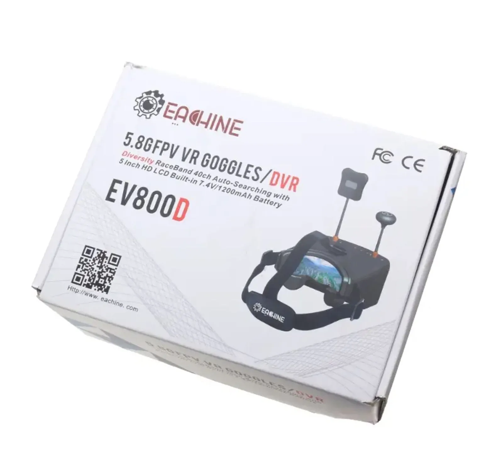 Eachine EV800D 5.8G 40CH FPV RC Camera Racing Drone Goggles 5'' HD DVR LCD Video