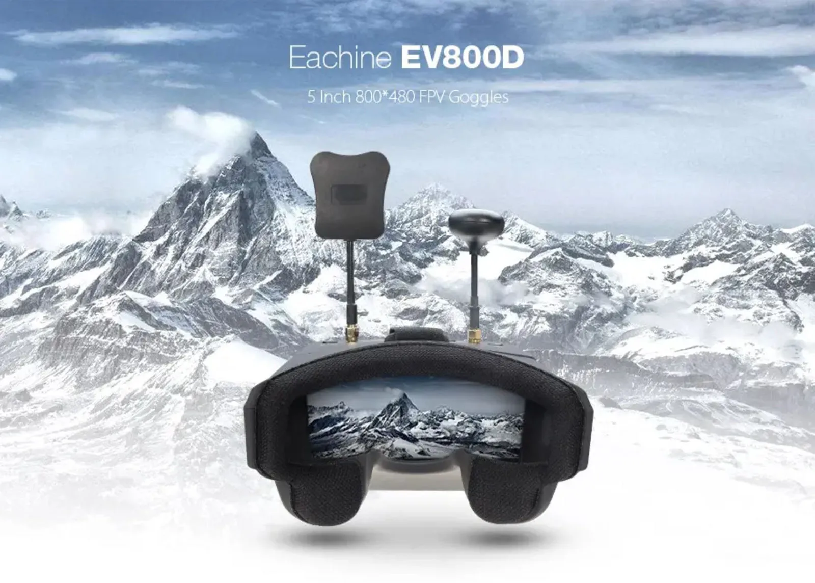 Eachine EV800D 5.8G 40CH FPV RC Camera Racing Drone Goggles 5'' HD DVR LCD Video