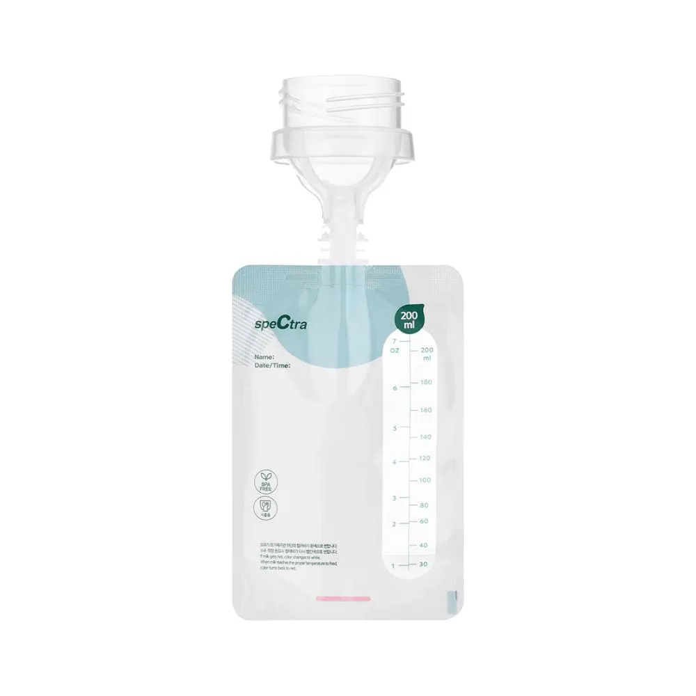 Easy Milk Storage Bags with Connector, 200 ml - 10 pcs