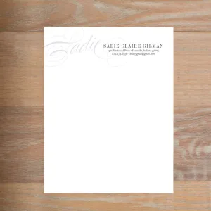 Elegant Script Custom Letterhead