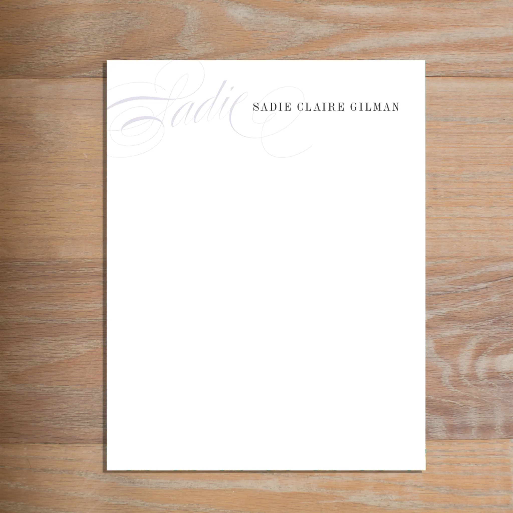 Elegant Script Custom Letterhead