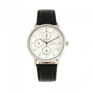 Elevon Lear Leather-Band Watch w/Day/Date