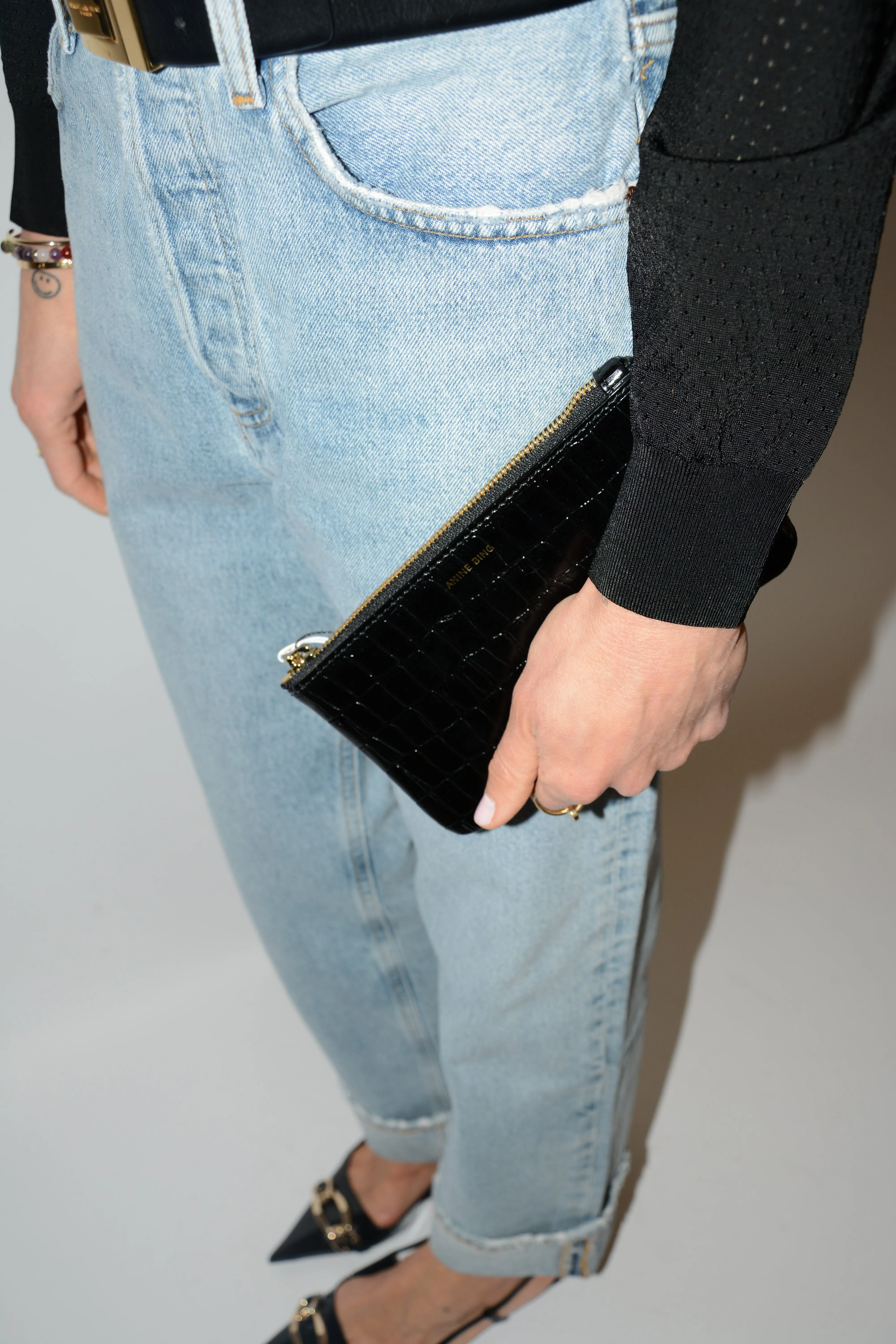 ELLY POUCH BLACK EMBOSSED