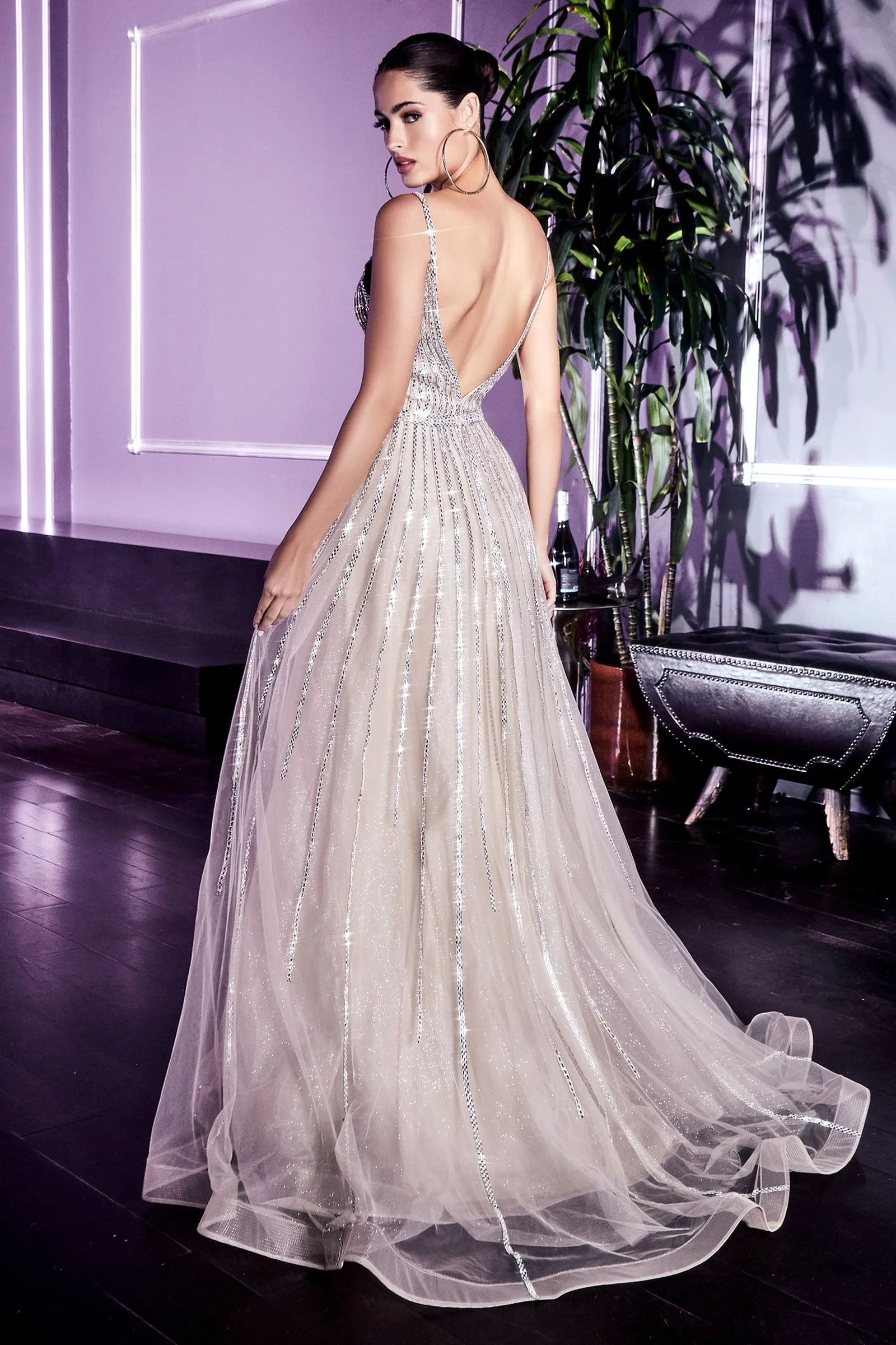 Embellished A-Line Gown