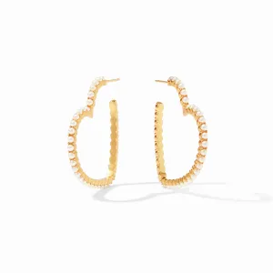 Esme Heart Pearl Hoop