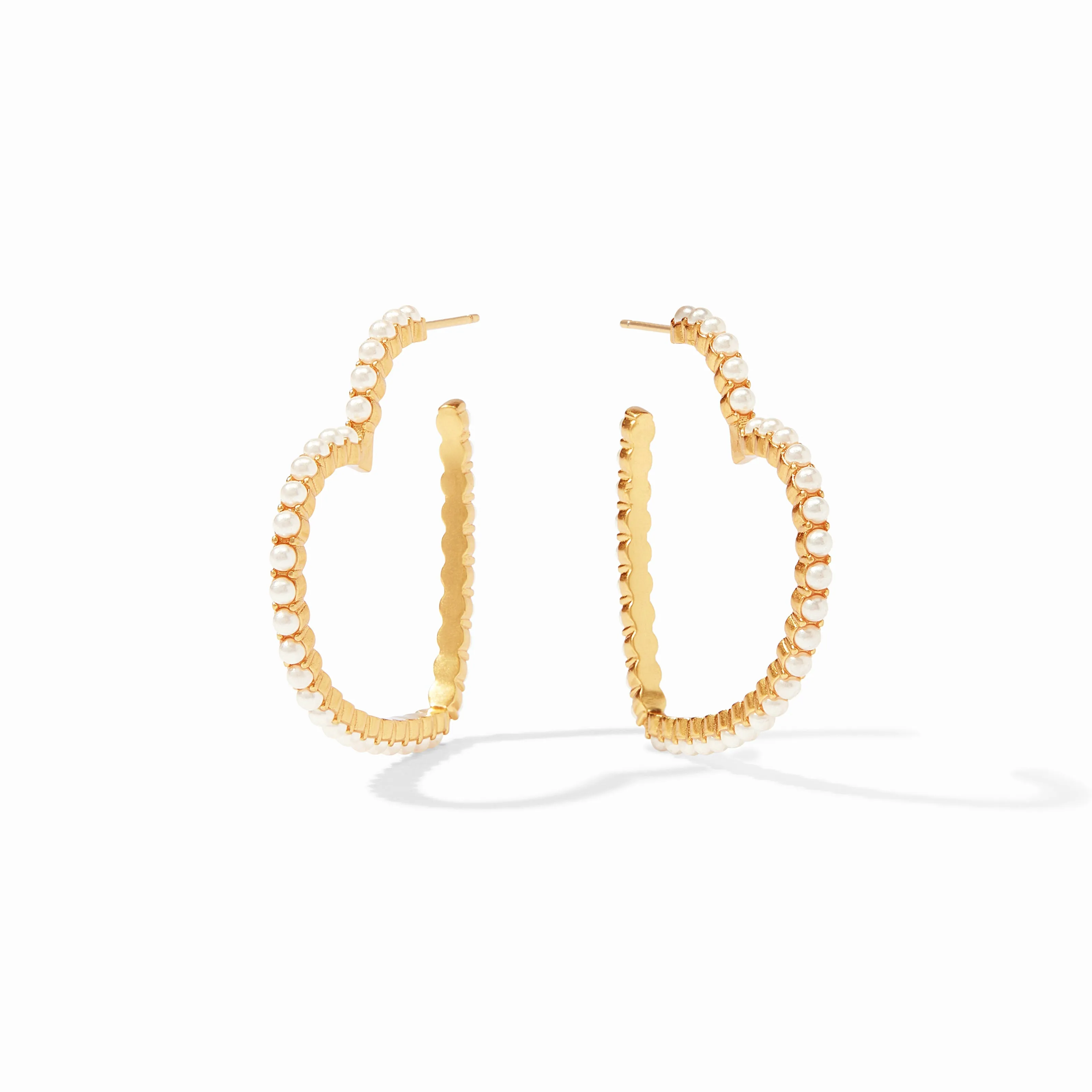 Esme Heart Pearl Hoop