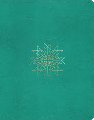 ESV Single Column Journaling Bible: Teal Resplendent Cross Design