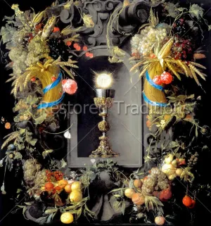 Eucharist in Fruit Wreath – Heem