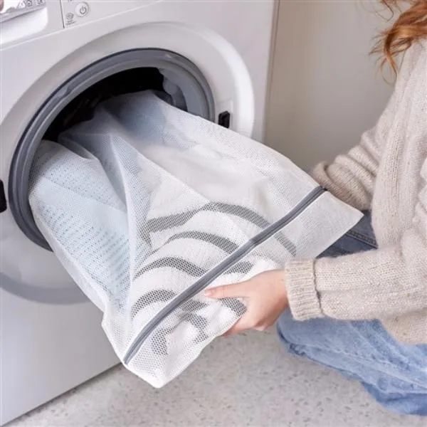 Extra Large White Mesh Wash Clothes Bag - 90cm x 90cm