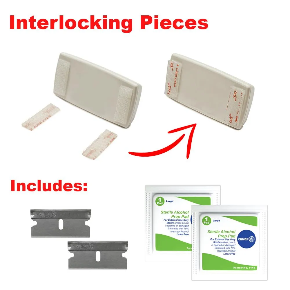 EZ Pass Mounting Strips: Adhesive Strips, Dual Lock Tape, (4 Sets - 8 pcs) with Cleaning Prep Pad (2 Pieces)