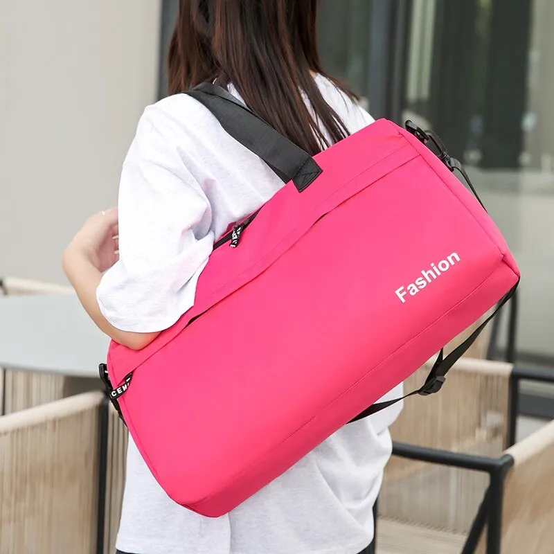 Fashion Women's Sports Bag Oxford Cloth Waterproof Large Capacity Gym Bags Trendy Shoulder Yoga Bags Outdoor Travel Bags 2021
