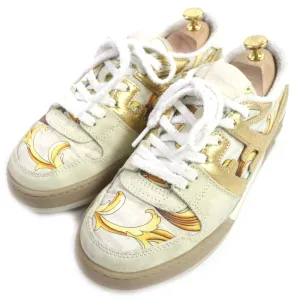 FENDI Low cut sneakers 7E1538 Main: Suede Beige gold MATCH mens 6 Used