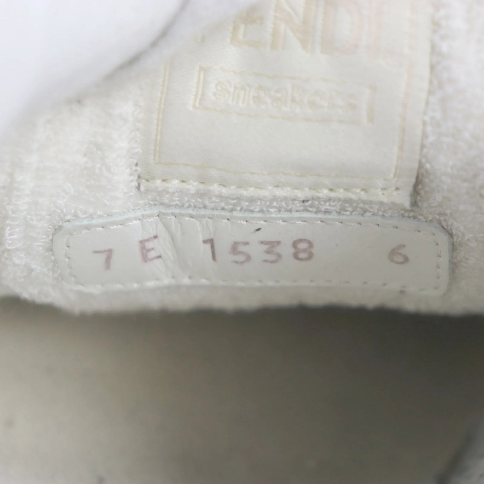 FENDI Low cut sneakers 7E1538 Main: Suede Beige gold MATCH mens 6 Used