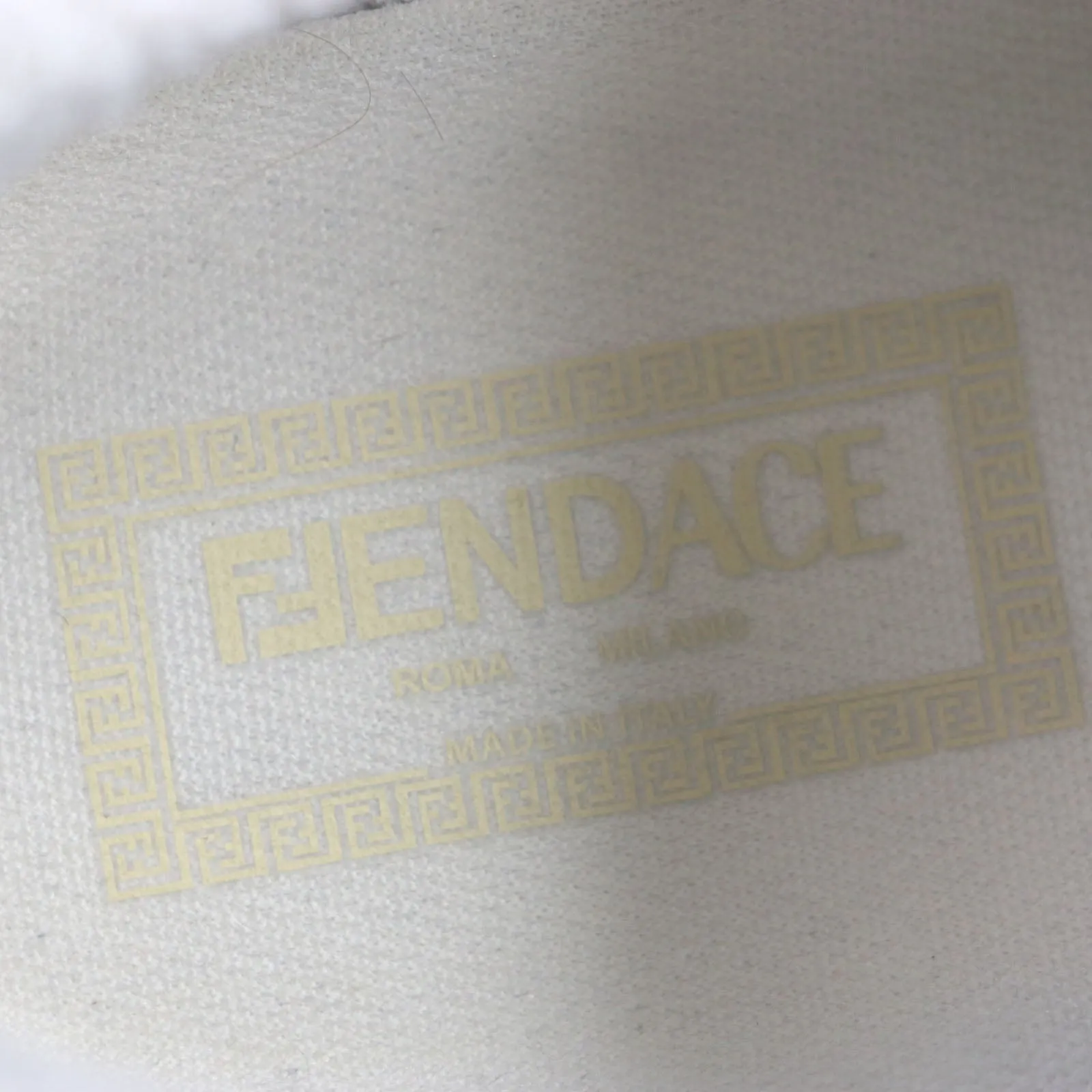 FENDI Low cut sneakers 7E1538 Main: Suede Beige gold MATCH mens 6 Used