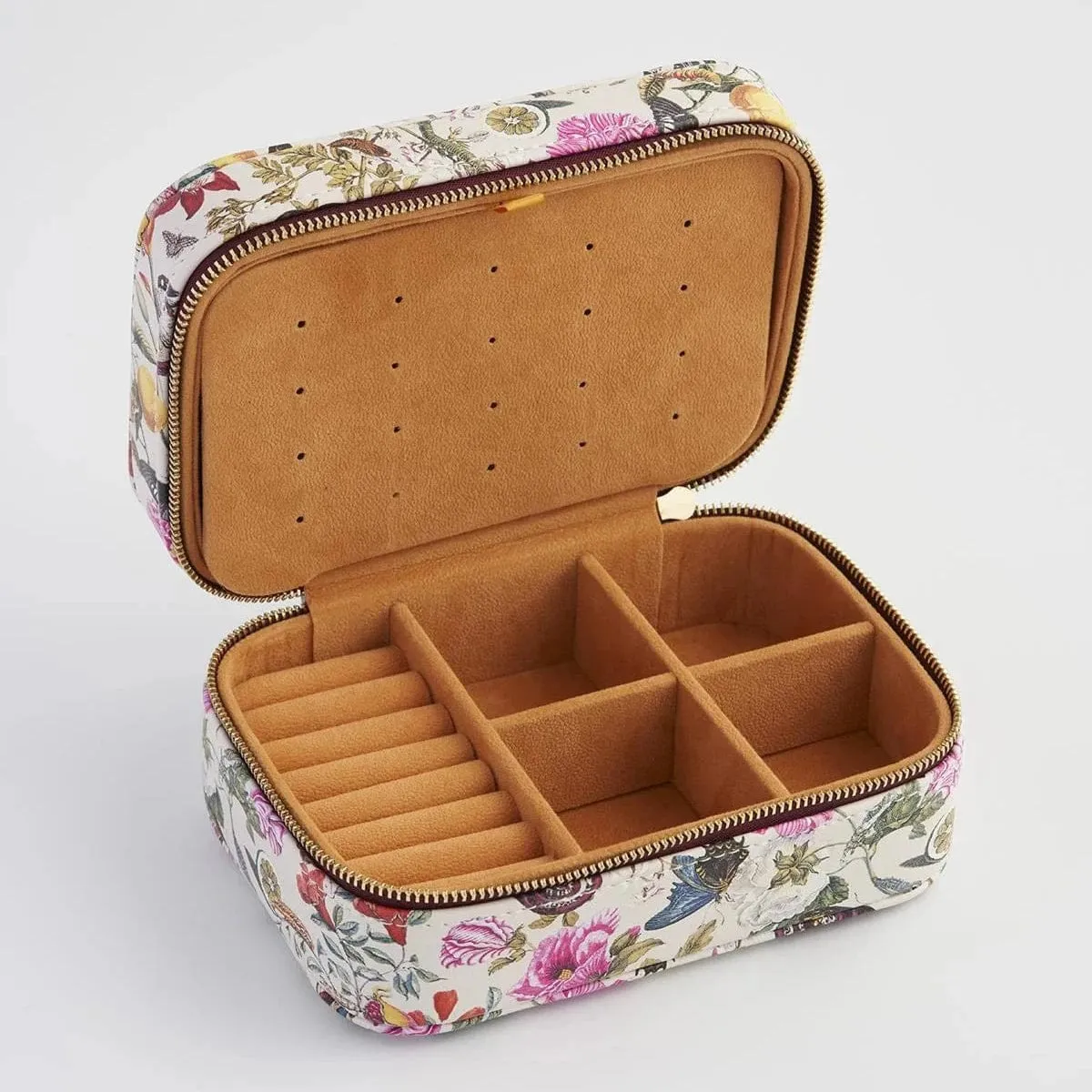 Floral Engravings Large Printed Jewelry Box