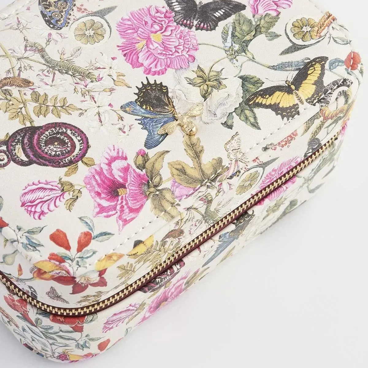 Floral Engravings Large Printed Jewelry Box