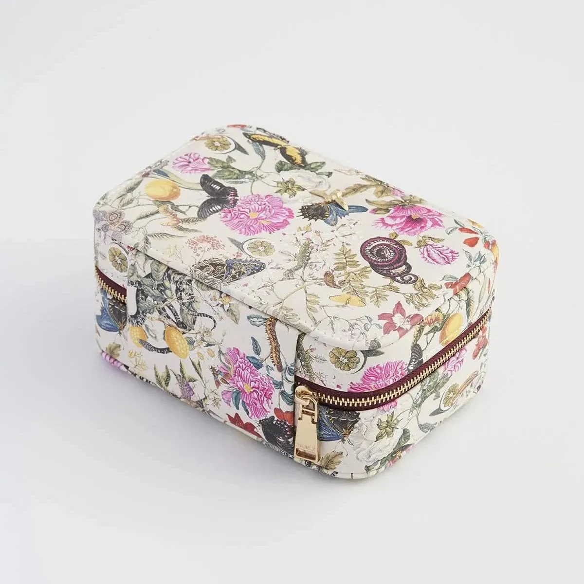 Floral Engravings Large Printed Jewelry Box