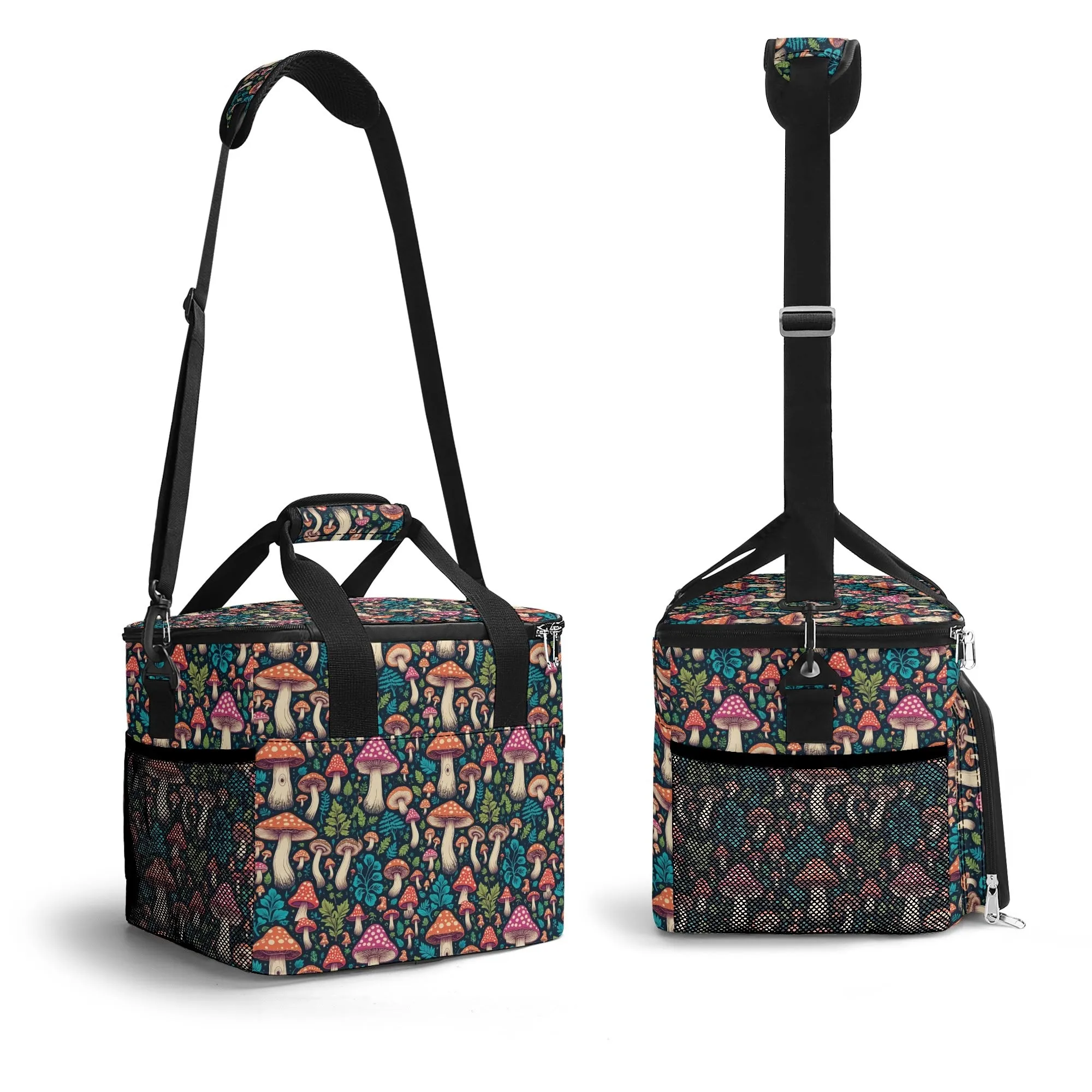 Forest Shrooms Insulated Leakproof Cooler Bag Lunch Box